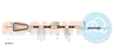 Cable Pull, parking brake ADRIAUTO 28.0238.1