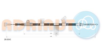 Cable Pull, parking brake ADRIAUTO 28.0242