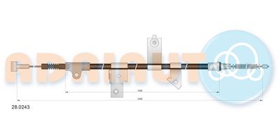 Cable Pull, parking brake ADRIAUTO 28.0243