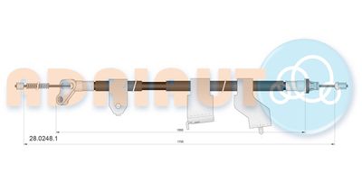Cable Pull, parking brake ADRIAUTO 28.0248.1