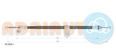 Cable Pull, parking brake ADRIAUTO 28.0269.1