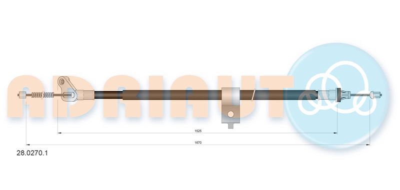 ADRIAUTO 28.0270.1 Cable Pull, parking brake