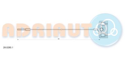 Cable Pull, parking brake ADRIAUTO 28.0280.1