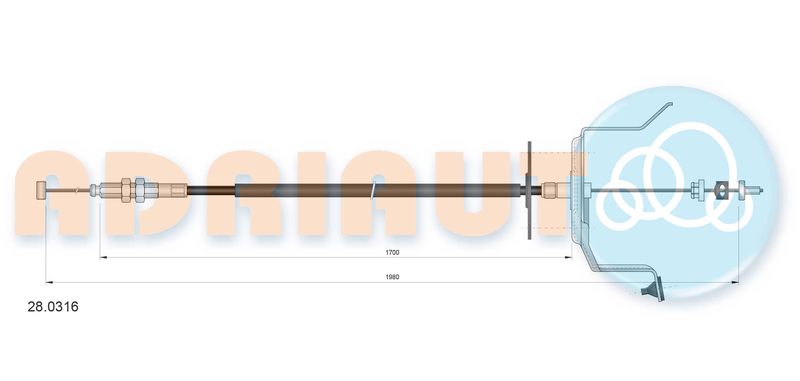 ADRIAUTO 28.0316 Accelerator Cable