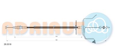 Accelerator Cable ADRIAUTO 28.0316