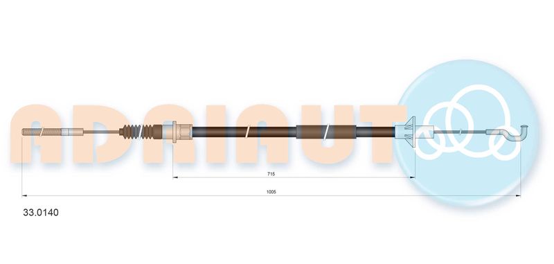 ADRIAUTO 33.0140 Cable Pull, clutch control