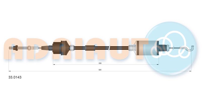 ADRIAUTO 33.0143 Cable Pull, clutch control