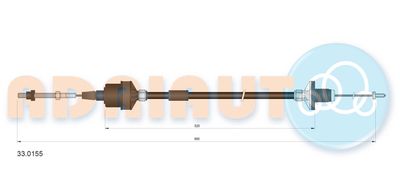 Cable Pull, clutch control ADRIAUTO 33.0155