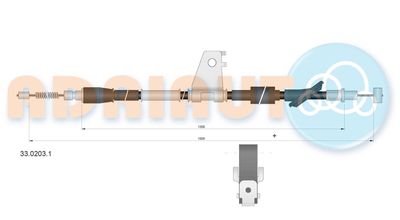 Cable Pull, parking brake ADRIAUTO 33.0203.1