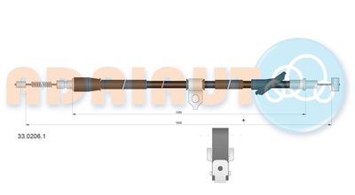 Cable Pull, parking brake ADRIAUTO 33.0206.1