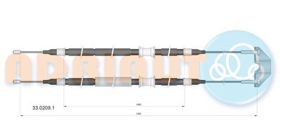 Cable Pull, parking brake ADRIAUTO 33.0209.1