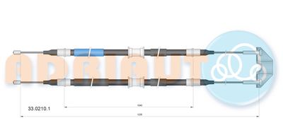 Cable Pull, parking brake ADRIAUTO 33.0210.1