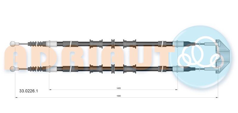 ADRIAUTO 33.0226.1 Cable Pull, parking brake