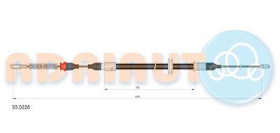 Cable Pull, parking brake ADRIAUTO 33.0228