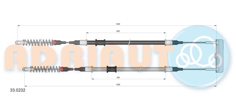ADRIAUTO 33.0232 Cable Pull, parking brake