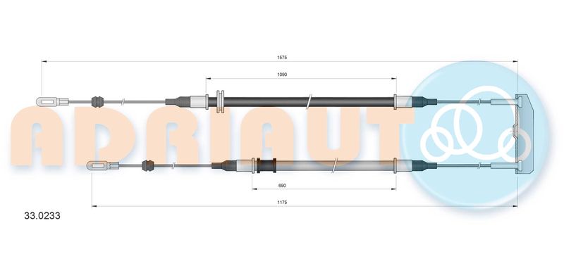 ADRIAUTO 33.0233 Cable Pull, parking brake