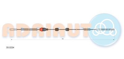 Cable Pull, parking brake ADRIAUTO 33.0234