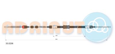 Cable Pull, parking brake ADRIAUTO 33.0236