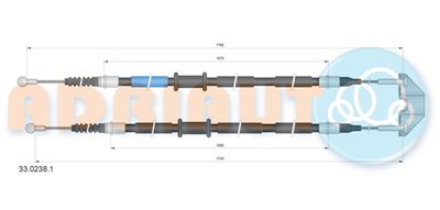 Cable Pull, parking brake ADRIAUTO 33.0238.1