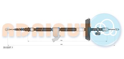 Cable Pull, parking brake ADRIAUTO 33.0257.1