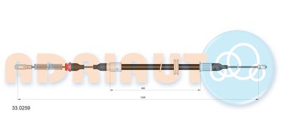 Cable Pull, parking brake ADRIAUTO 33.0259