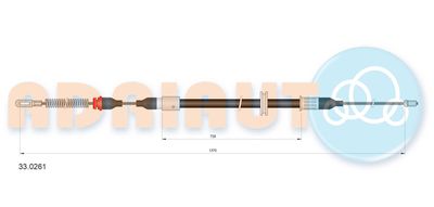 Cable Pull, parking brake ADRIAUTO 33.0261