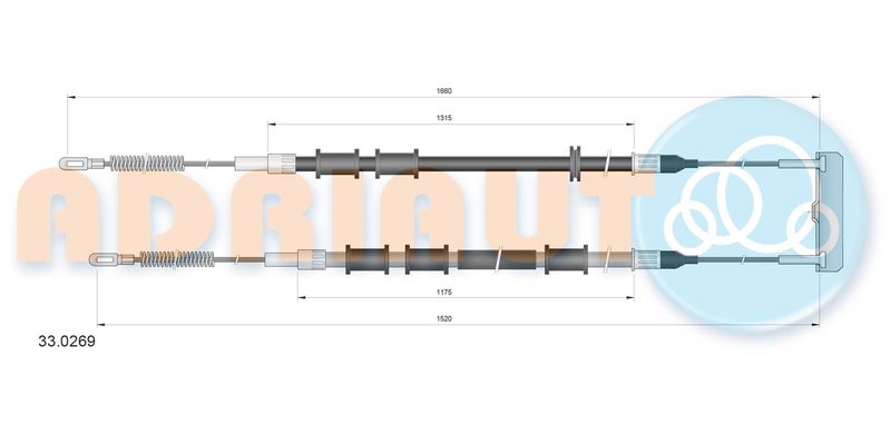 ADRIAUTO 33.0269 Cable Pull, parking brake
