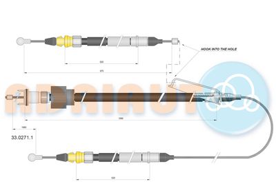 Cable Pull, parking brake ADRIAUTO 33.0271.1