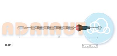 Cable Pull, parking brake ADRIAUTO 33.0274