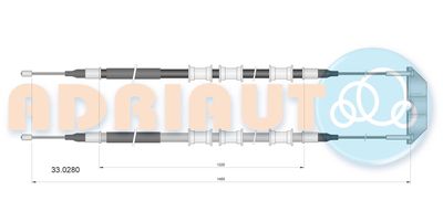 Cable Pull, parking brake ADRIAUTO 33.0280