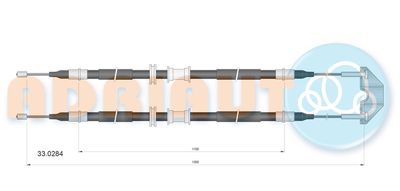 Cable Pull, parking brake ADRIAUTO 33.0284