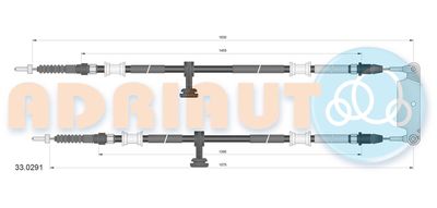 Cable Pull, parking brake ADRIAUTO 33.0291