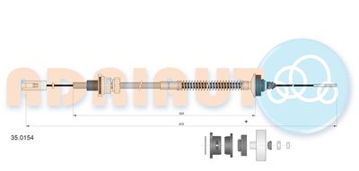 Cable Pull, clutch control ADRIAUTO 35.0154