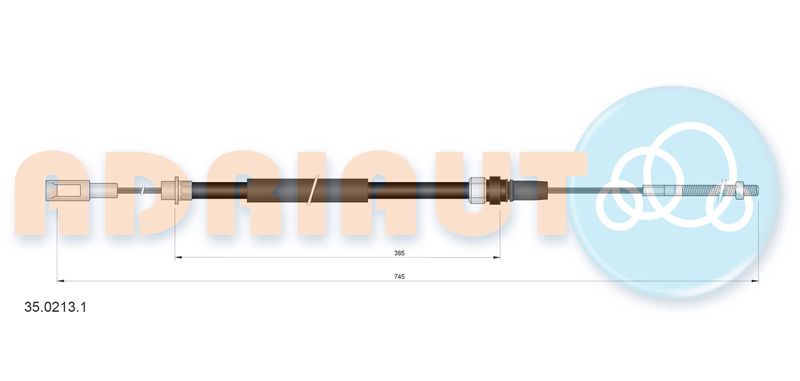 ADRIAUTO 35.0213.1 Cable Pull, parking brake