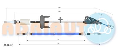 Cable Pull, parking brake ADRIAUTO 35.0243.1