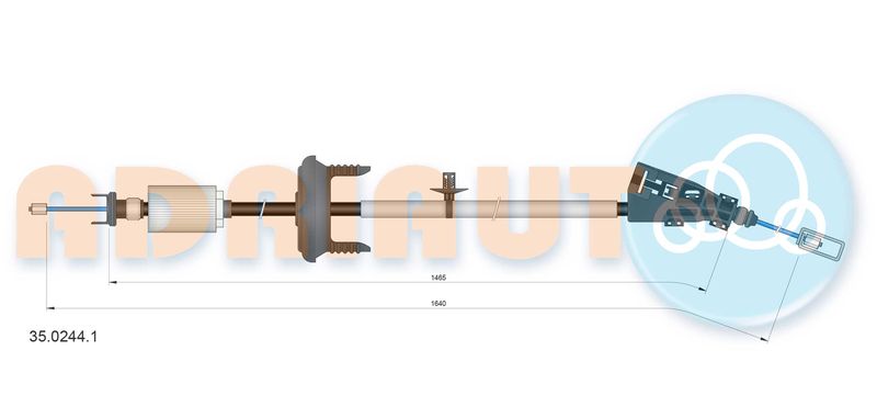 ADRIAUTO 35.0244.1 Cable Pull, parking brake