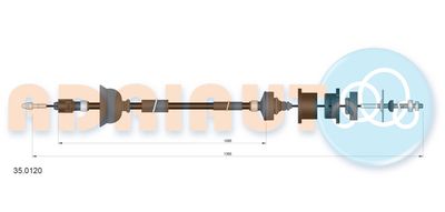 Cable Pull, clutch control ADRIAUTO 35.0120