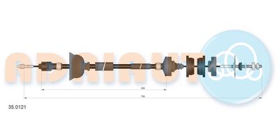 Cable Pull, clutch control ADRIAUTO 35.0121