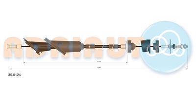 Cable Pull, clutch control ADRIAUTO 35.0124