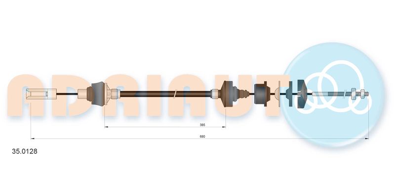 ADRIAUTO 35.0128 Cable Pull, clutch control