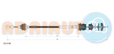 Cable Pull, clutch control ADRIAUTO 35.0138