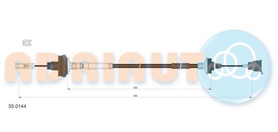 Cable Pull, clutch control ADRIAUTO 35.0144