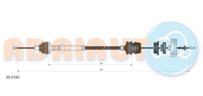 Cable Pull, clutch control ADRIAUTO 35.0150