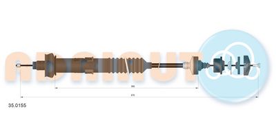Cable Pull, clutch control ADRIAUTO 35.0155
