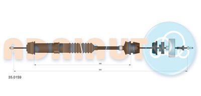 Cable Pull, clutch control ADRIAUTO 35.0159