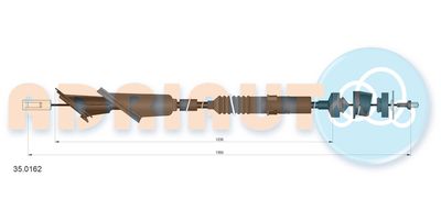 Cable Pull, clutch control ADRIAUTO 35.0162