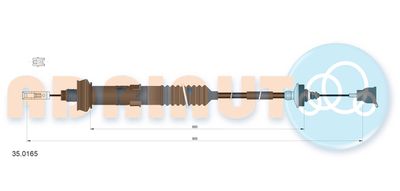 Cable Pull, clutch control ADRIAUTO 35.0165