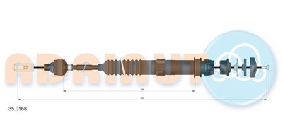 Cable Pull, clutch control ADRIAUTO 35.0168