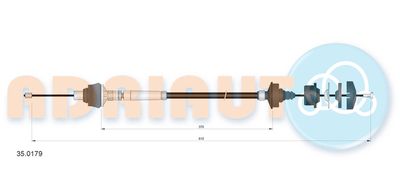 Cable Pull, clutch control ADRIAUTO 35.0179