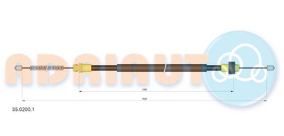 Cable Pull, parking brake ADRIAUTO 35.0200.1